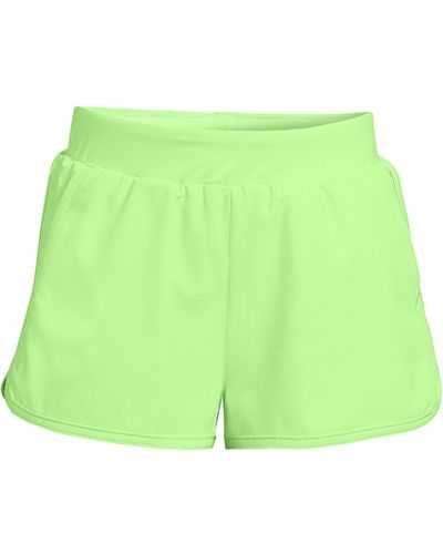 Lands' End Girl Slim Stretch Woven Swimsuit Shorts - Green
