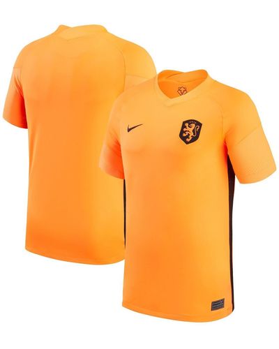 Nike Netherlands National Team 2022/23 Home Replica Blank Jersey - Orange