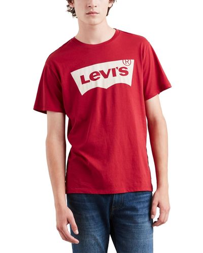 Levi's Graphic Logo Batwing Short Sleeve T-shirt - Red