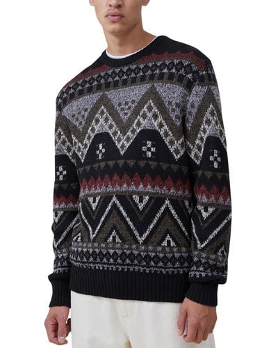 Cotton On Woodland Knit Sweater - Black