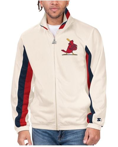 Starter St. Louis Cardinals Rebound Cooperstown Collection Full-zip Track Jacket - Natural
