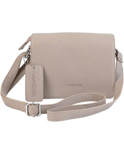 Mancini Pebble Leather Connie Crossbody Handbag - White
