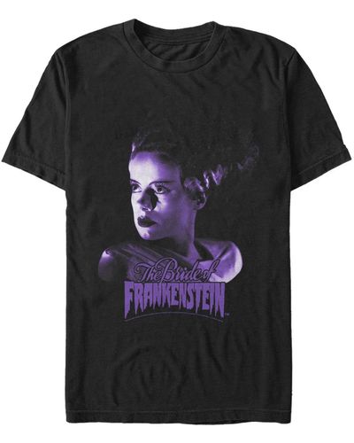 Fifth Sun Universal Monsters Bride Of Frankenstein Portrait Short Sleeve T-shirt - Black