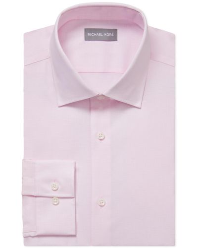 Michael Kors Regular Fit Airsoft Stretch Ultra Wrinkle Free Dress Shirt - Pink