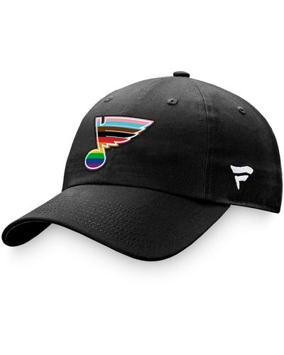 Fanatics St. Louis Blues Team Logo Pride Adjustable Hat - Black