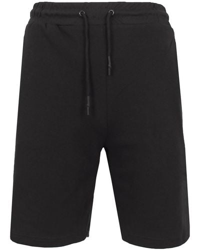 Galaxy By Harvic Tech Fleece jogger Sweat Lounge Shorts - Black