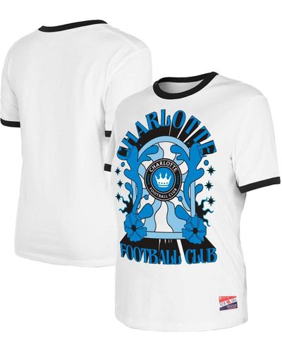 KTZ 5th & Ocean By Charlotte Fc Throwback Ringer T-shirt - Blue
