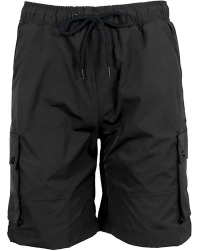 Galaxy By Harvic Moisture Wicking Performance Quick Dry Cargo Shorts - Black