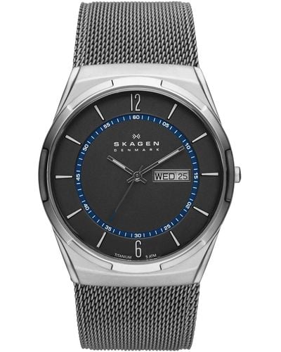 Skagen Men's Titanium Mesh Bracelet Watch 40mm Skw6078 - Gray