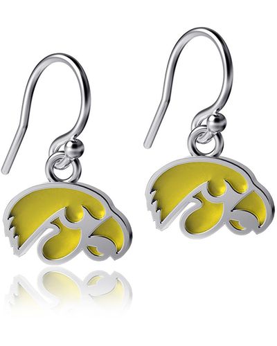 Dayna Designs Iowa Hawkeyes Enamel Dangle Earrings - Metallic