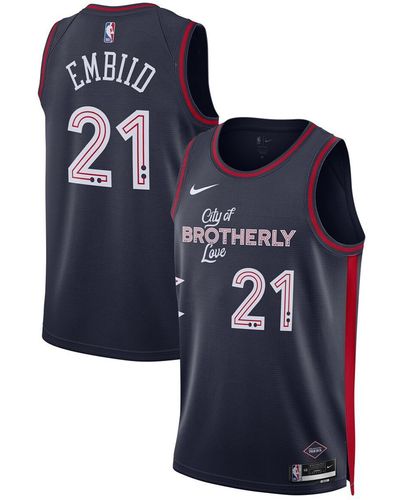Nike And Joel Embiid Philadelphia 76ers 2023/24 Swingman Jersey - Blue