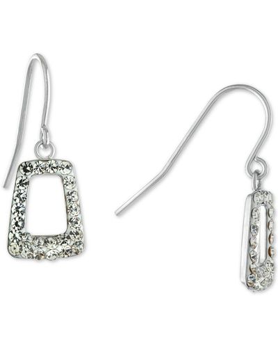 Giani Bernini Crystal Geometric Drop Earrings - Metallic