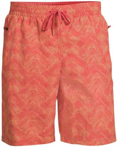 Lands' End 9" Volley Swim Trunks - Red