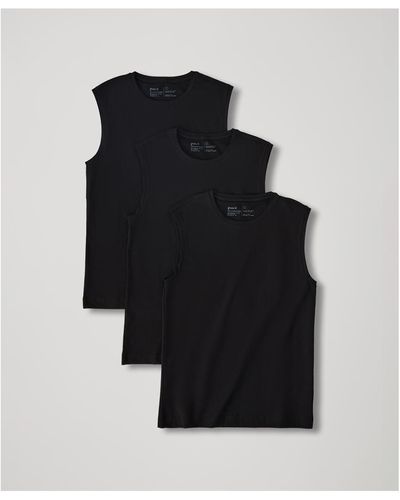 Pact Organic Cotton Cool Stretch Tank Undershirt 3-pack - Black