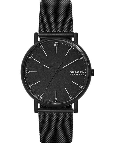 Skagen Signatur Stainless Steel Mesh Bracelet Watch 40mm - Black