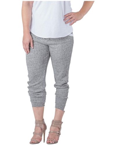 Standards & Practices Plus Size French Terry Contrast Side Panel jogger Pants - Gray