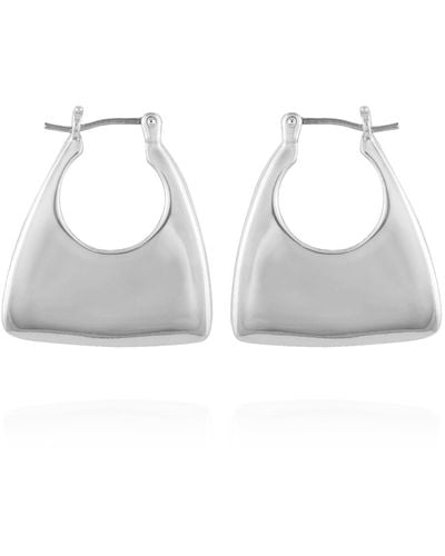 Vince Camuto Purse Click Hoop Earrings - Metallic