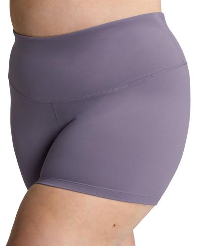Nike Plus Size One High Waist Pull-on Bike Shorts - Purple