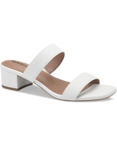 Style & Co. Victoriaa Slip-on Dress Sandals - White