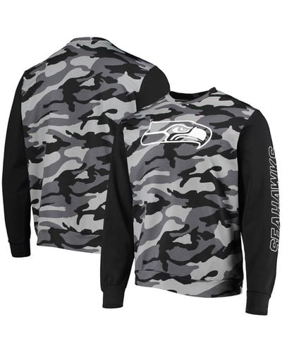 FOCO Seattle Seahawks Camo Long Sleeve T-shirt - Black