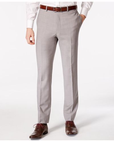 Calvin Klein Men's X-fit Light Gray Slim Fit Pants