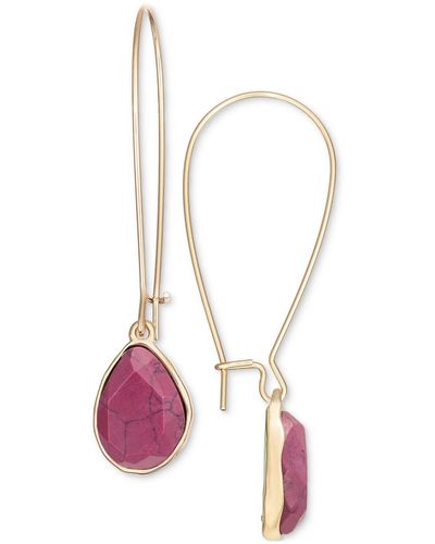 Style & Co. Stone Linear Drop Earrings - Pink