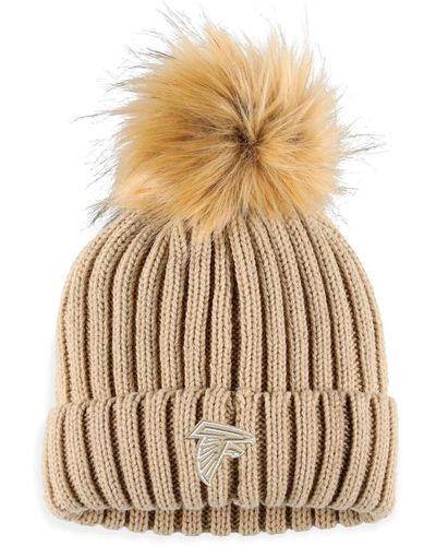 WEAR by Erin Andrews Atlanta Falcons Neutral Cuffed Knit Hat - Natural