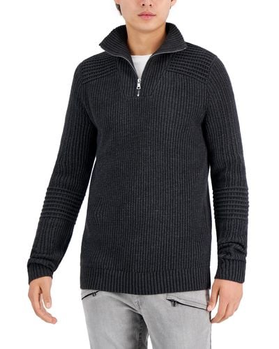 INC International Concepts Matthew Quarter-zip Sweater, Created For Macy's - Blue