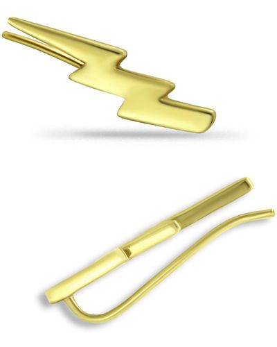 Giani Bernini Lightning Bolt Ear Crawler Earrings - Metallic