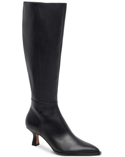 Dolce Vita auggie Pointed-toe Kitten-heel Tall Dress Boots - Black