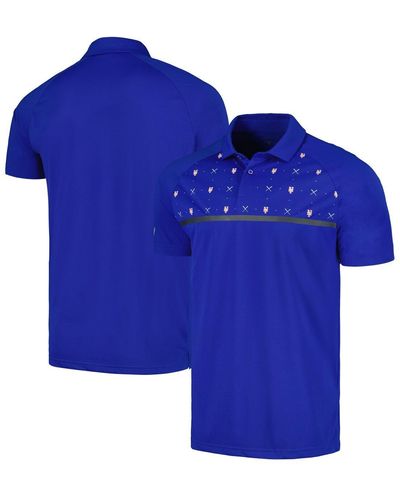 Levelwear New York Mets Sector Batter Up Raglan Polo Shirt - Blue