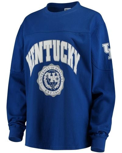 Pressbox Kentucky Wildcats Edith Long Sleeve T-shirt - Blue