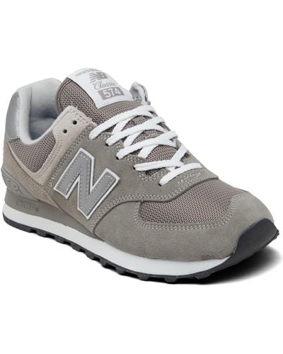 New Balance 574 Casual Sneakers From Finish Line - Gray