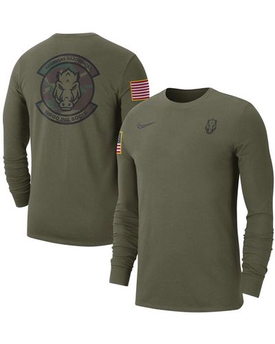 Nike Purdue Boilermakers Military-inspired Pack Long Sleeve T-shirt - Green