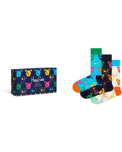 Happy Socks Mixed Dog Socks Gift Set - Blue