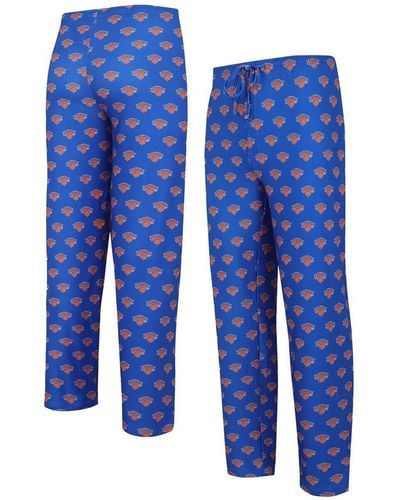 Concepts Sport New York Knicks Gauge Allover Print Pants - Blue