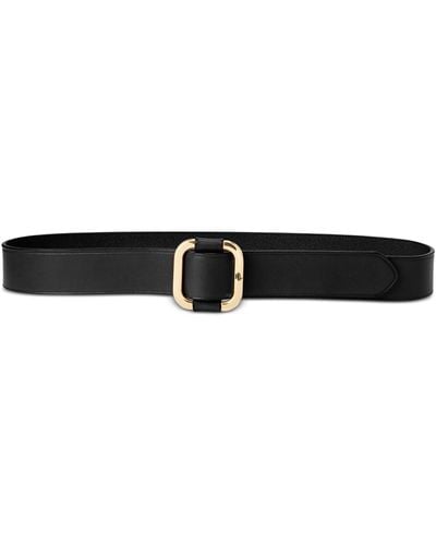 Lauren by Ralph Lauren Leather Slide-buckle Belt - Black