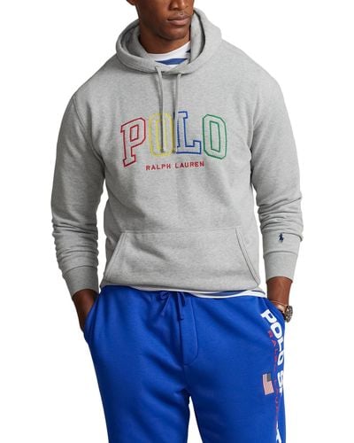 Polo Ralph Lauren Big & Tall Embroidered Logo Hoodie - Blue
