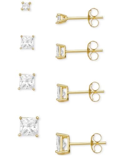 Giani Bernini 4-pc. Set Cubic Zirconia Stud in White