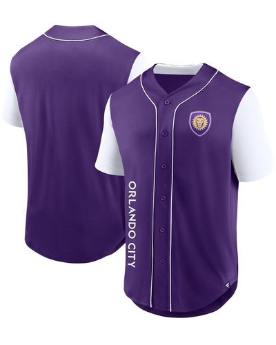 Fanatics Branded Purple Orlando City Sc Balance Fashion Baseball Jersey