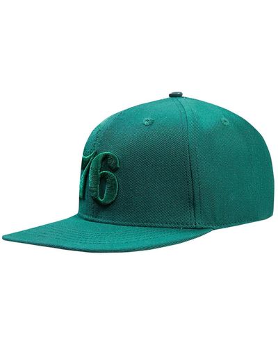 Pro Standard Philadelphia 76ers Tonal Logo Snapback Hat - Green