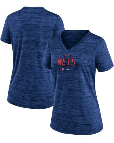 Nike Navy Cleveland Guardians Authentic Collection Velocity Practice Performance V-neck T-shirt - Blue