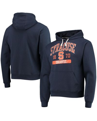 League Collegiate Wear Syracuse Orange Volume Up Essential Fleece Pullover Hoodie - Blue