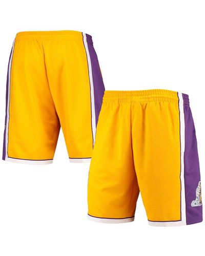 Mitchell & Ness Los Angeles Lakers 2009 Hardwood Classics 75th Anniversary Swingman Shorts - Metallic