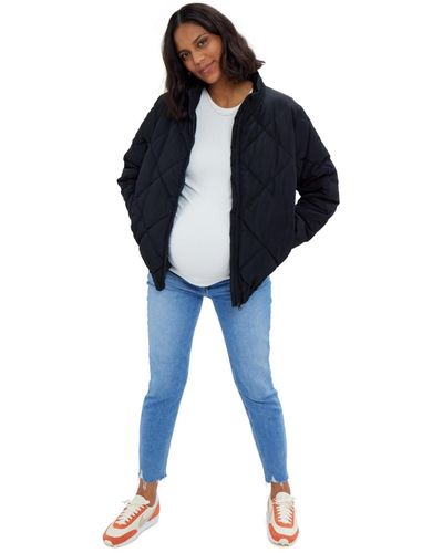 Ingrid & Isabel Maternity Grow With You Puffer Jacket - Blue