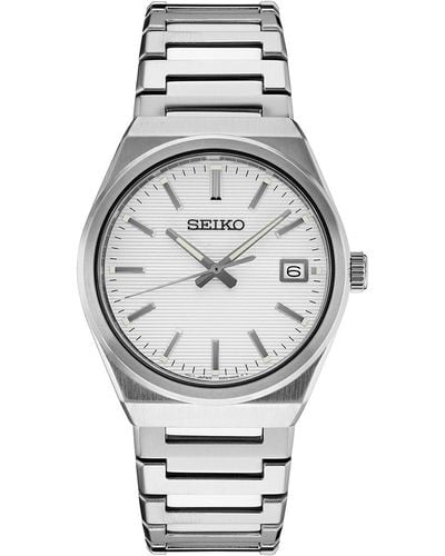 Seiko Essentials Stainless Steel Bracelet Watch 39mm - Metallic