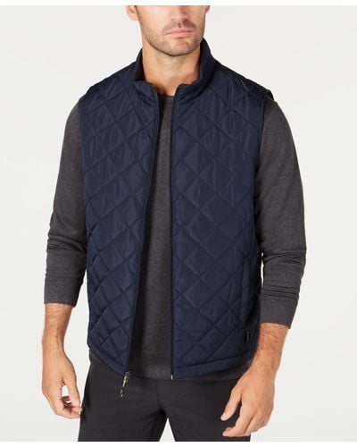 Hawke & Co. Diamond Quilted Vest - Blue