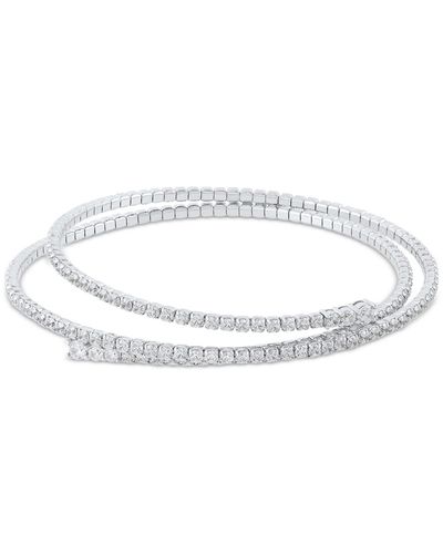 Arabella Cubic Zirconia Wrap Collar Necklace - White