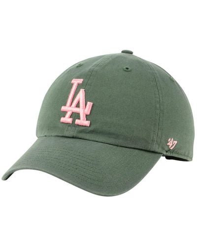 '47 Los Angeles Dodgers Moss Pink Clean Up Cap - Green