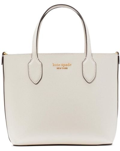 Kate Spade Bleecker Saffiano Leather Small Crossbody Tote - Natural